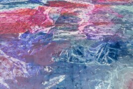 Anna Schapiro, Offene Geheimnisse I (Open Secrets I), (Blue Violet, Indigo, Payne's Grey, Slate Grey, Bordeaux, Burnt Sienna, Yellow Ochre, genuine Indigo, Iron Oxide Red, Bohemian Green Earth), 2023, photo: Benjamin Renter