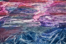 Anna Schapiro, Offene Geheimnisse I (Open Secrets I), (Blue Violet, Indigo, Payne's Grey, Slate Grey, Bordeaux, Burnt Sienna, Yellow Ochre, genuine Indigo, Iron Oxide Red, Bohemian Green Earth), 2023, photo: Benjamin Renter