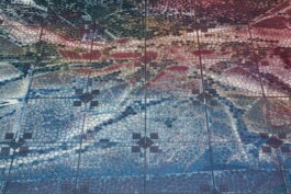 Anna Schapiro, Offene Geheimnisse I (Open Secrets I), (Blue Violet, Indigo, Payne's Grey, Slate Grey, Bordeaux, Burnt Sienna, Yellow Ochre, genuine Indigo, Iron Oxide Red, Bohemian Green Earth), 2023, photo: Benjamin Renter