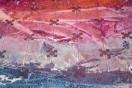 Anna Schapiro, Offene Geheimnisse I (Open Secrets I), (Blue Violet, Indigo, Payne's Grey, Slate Grey, Bordeaux, Burnt Sienna, Yellow Ochre, genuine Indigo, Iron Oxide Red, Bohemian Green Earth), 2023, photo: Benjamin Renter