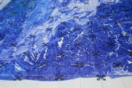 Anna Schapiro, Offene Geheimnisse I (Open Secrets I), (Blue Violet, Indigo, Payne's Grey, Slate Grey, Bordeaux, Burnt Sienna, Yellow Ochre, genuine Indigo, Iron Oxide Red, Bohemian Green Earth), 2023, photo: Benjamin Renter