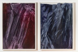 Anna Schapiro, Offene Geheimnisse II (Open Secrets II), (Blue Violet, Indigo, Payne's Grey, Slate Grey, Bordeaux, Burnt Sienna, Yellow Ochre, genuine Indigo, Iron Oxide Red, Bohemian Green Earth), 2023, photo: Robert Vanis
