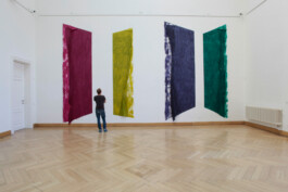Anna Schapiro, VIER FARBEN (MAGENTA, GINSTER, BLAUVIOLETT, MÄRCHENGRÜN ), FOUR COLORS (MAGENTA, GORSE, BLUE-VIOLET, FAIRY-TALE GREEN), 2013, photo: Jonas Lewek